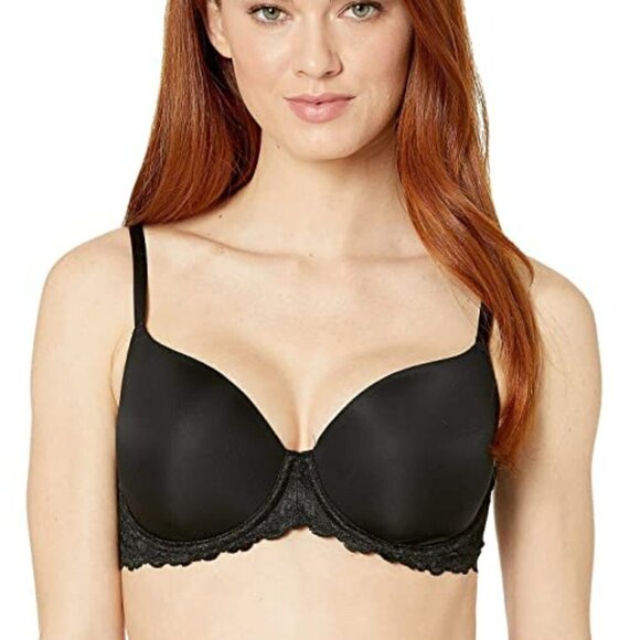 Natori Renew Full Fit Contour Underwire Bra lace black 36H - Picture 1 of 6